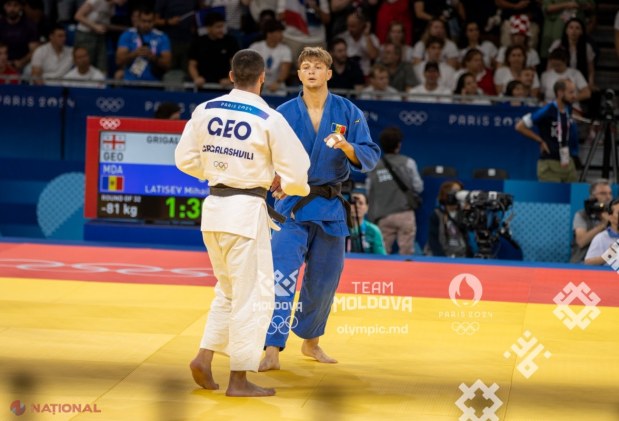 FOTO // Judocanul Mihail Latîșev, eliminat de la Jocurile Olimpice. Sportivul nostru de 20 de ani a cedat în fața campionului MONDIAL Tato Grigalashvili
