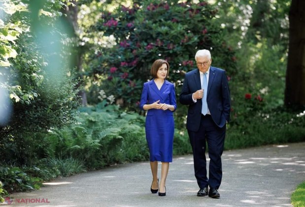 FOTO // Maia Sandu a primit ASIGURĂRI ferme la Berlin din partea cancelarului Olaf Scholz și președintelui Frank-Walter Steinmeier: Germania susține aderarea R. Moldovei la UE