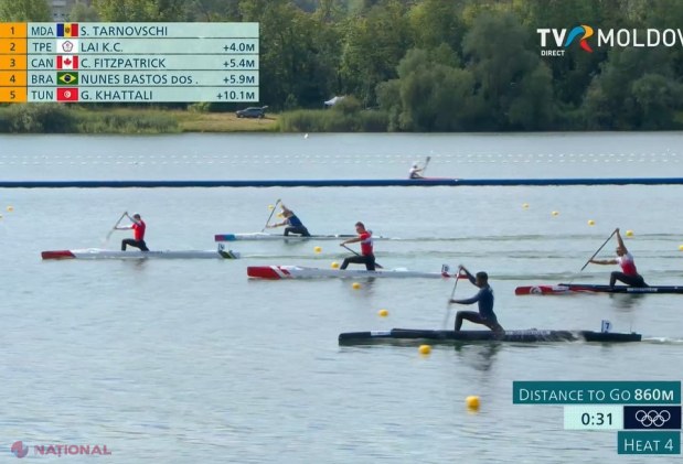 GALERIE FOTO // Canoistul Serghei Tarnovschi, calificare sigură în semifinalele probei de canoe simplu pe distanța de 1 000 de metri. Sportivul nostru a terminat pe PRIMUL loc seria și va lupta pentru MEDALIA olimpică