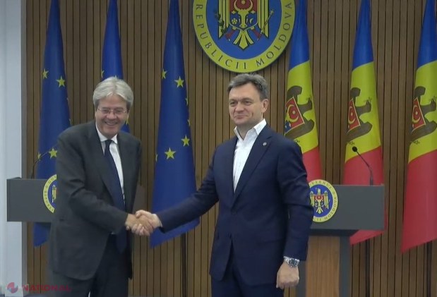 Comisarul european pentru ECONOMIE anunță o nouă conferință a DONATORILOR Platformei de sprijin pentru R. Moldova. Paolo Gentiloni: „Guvernarea a făcut față unor ȘOCURI cumulative în ultimii doi ani”