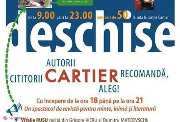 „Noaptea cărților deschise”, astăzi la Chișinău!