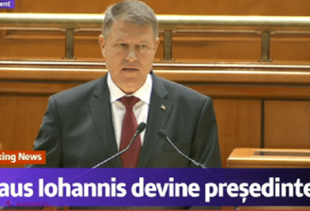 Declarațiile lui Klaus Iohannis la învestirea în funcția de președinte. Spune de la tribuna Parlamentului ce planuri are pentru R. Moldova