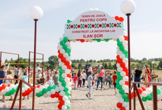 FOTO // Un nou PROIECT lansat la inițiativa lui Ilan Șor: „Câte un teren de joacă pentru copii în fiecare sat”. Primul a fost inaugurat în satul Cuhnești
