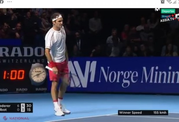 FOTO // Radu Albot a fost surclasat de marele Roger Federer. Tenismenul nostru a prins o zi proastă, dar a fost APLAUDAT de publicul din Basel 