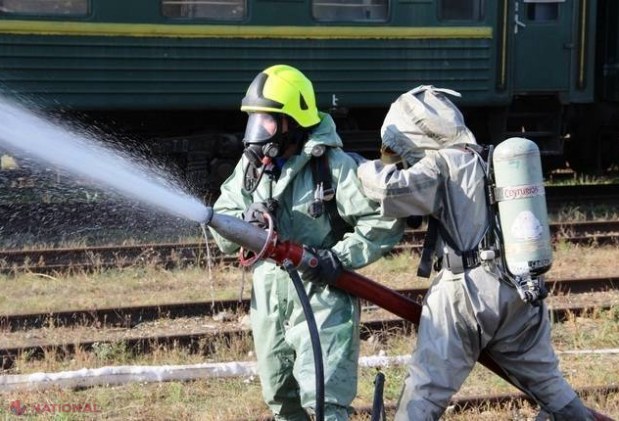  Tren de pe ruta Ungheni-Chișinău, CUPRINS de FLĂCĂRI
