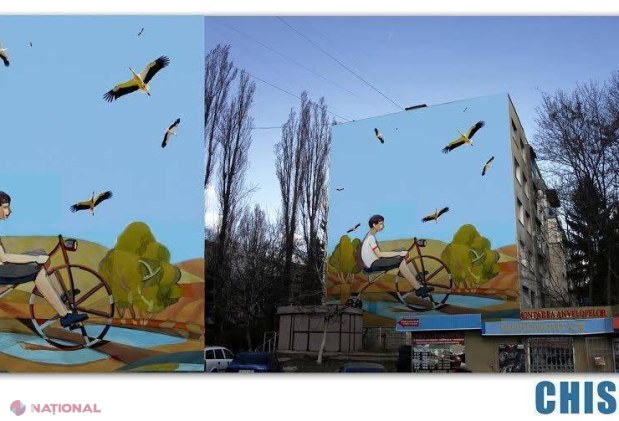 INEDIT // O nouă pictură IMENSĂ pe un bloc din Chișinău
