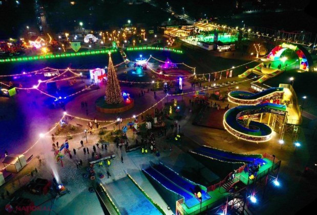 FOTO, VIDEO // Ilan Șor le-a făcut cadou orheienilor. „Orheiland” e singurul loc din R. Moldova unde NINGE