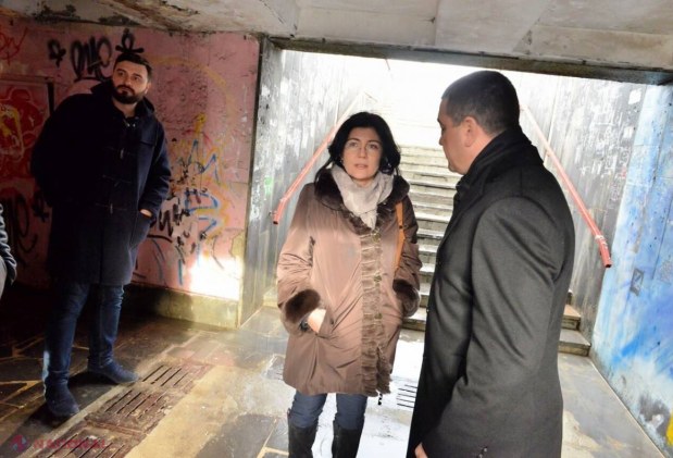 FOTO // Silvia Radu a dispus începerea lucrărilor de reparație a PASAJULUI subteran de pe viaduct