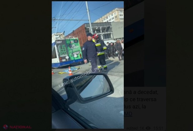 TRAGEDIE // O copilă de 12 ani a DECEDAT, după ce a fost lovită de un TROLEIBUZ. Tragedia a avut loc la Ciocana