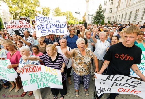 Un nou protest în fața Procuraturii Generale. Cei prezenți au cerut ELIBERAREA deputatului Partidului „ȘOR”, Marina Tauber