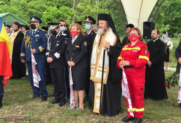 GALERIE FOTO // Eroii echipajului SMURD de la Iași care și-au pierdut viața în timpul unei misiuni de salvare pe teritoriul R. Moldova, comemorați cu onoruri militare la Haragâș