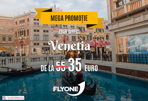 Mega Promoție FlyOne! Zboară de la doar 35 euro spre Europa și Rusia!