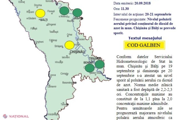 Aer POLUAT la Bălți și Chișinău: Avertismentul specialiștilor