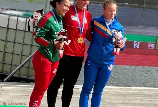 O nouă MEDALIE pentru R. Moldova. Mingireanca Maria Olărașu a urcat pe treapta a treia a podiumului de premiere la Campionatul European de canoe din Portugalia 