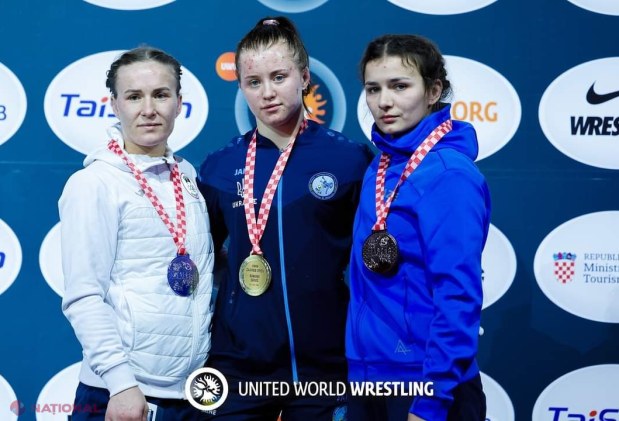 FOTO // Cea mai bună sportivă din R. Moldova în 2023 și-a adjudecat prima MEDALIE în 2024. Anastasia Nichita și-a zdrobit adversara cu 14-4