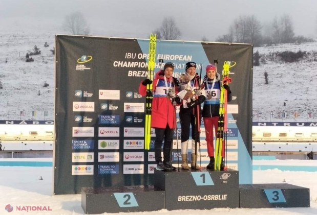 FOTO // Medalie de ARGINT pentru R. Moldova la Campionatul European de Biatlon. Alina Stremous nu a ratat nicio țintă în cursa individuală de 15 kilometri!