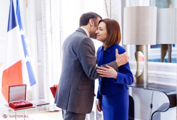 Preşedintele Franței, Emmanuel Macron, decorat cu „Ordinul Republicii” al R. Moldova. Și Maia Sandu a primit cea mai înaltă distincție a Franței