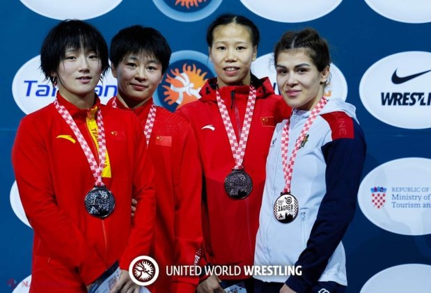 FOTO // Cea mai bună sportivă din R. Moldova în 2023 și-a adjudecat prima MEDALIE în 2024. Anastasia Nichita și-a zdrobit adversara cu 14-4
