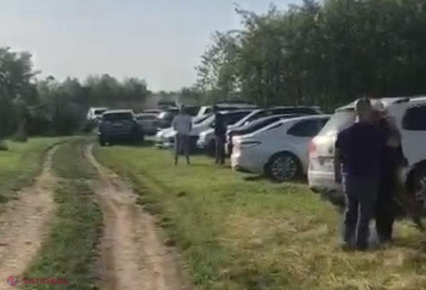 VIDEO // Socialiștii lui Dodon au dat start CHEFURILOR cu frigărui și băuturi alcoolice din belșug. Aceștia au venit la iazul de la Brăviceni cu mașini de LUX și au ÎMBRÂNCIT jurnaliștii prezenți la fața locului