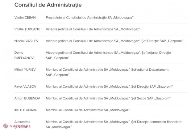 Concurs DESCHIS pentru selectarea a viitorului PREȘEDINTE al Consiliului de Administrație al S.A. „Moldovagaz”