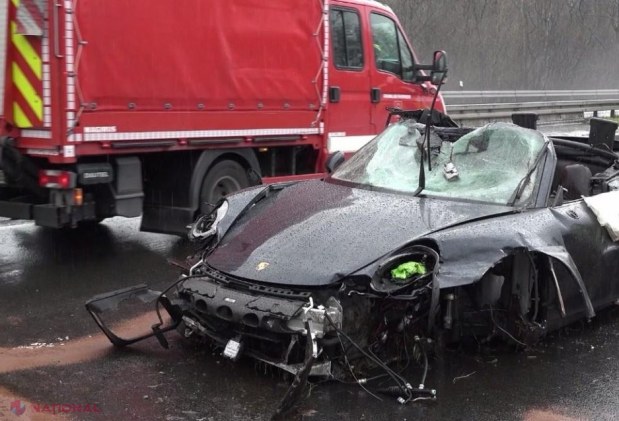 GALERIE FOTO // Trei Porsche, patru morți și un accident de groază. Dramă incredibilă pe autostrada