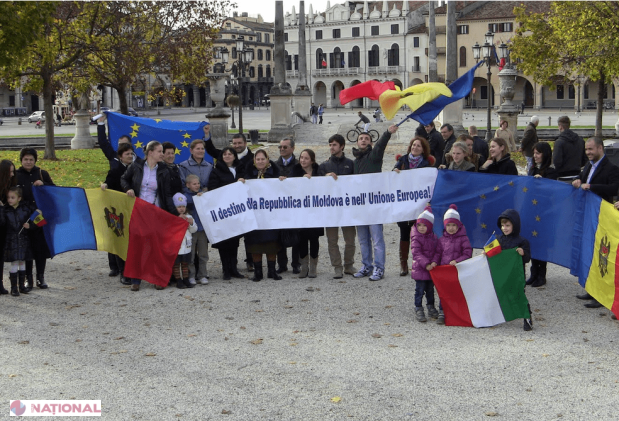 FOTO // Europa ZGUDUITĂ de mesaje în susținerea integrării europene a R. Moldova