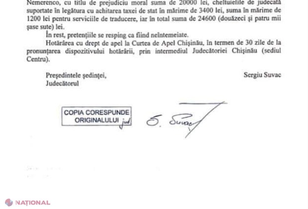 DOC // O deputată PSRM a fost obligată de instanţă să DEZMINTĂ public faptul că Ala Nemerenco ar deţine o diplomă falsă. Aceasta trebuie să plătească şi 20 000 de lei pentru FALSURILE răspândite: „Banii vor ajunge la patru ORFANI”