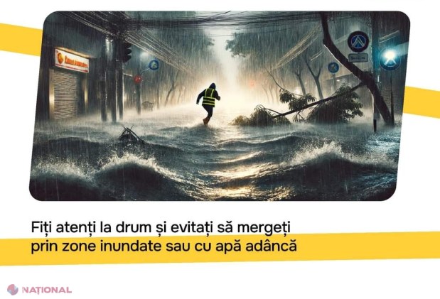 METEO // Cod galben de ploi puternice și vineri, până la amiază, în R. Moldova