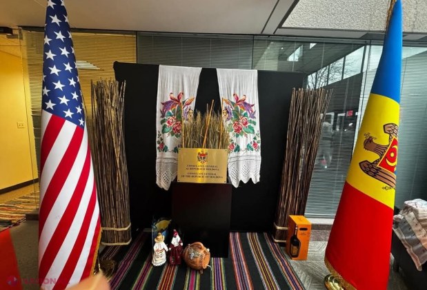 FOTO // Diaspora din SUA beneficiază de serviciile a două CONSULATE noi - cel din Chicago și Sacramento. Moldovenii din Chicago au încins o HORĂ în fața consulatului 