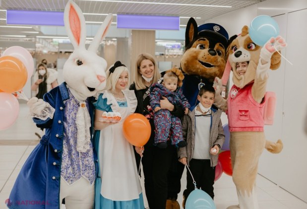 FOTO // Surprize din partea „Avia Invest” pentru călătorii care trec prin Aeroportul Internațional Chișinău