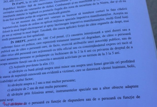 DOC // Denunţ la Procuratura Generală împotriva ABUZURILOR exercitate de către poliţia lui Dodon în raport cu cei care au apărat independenţa şi integritatea R. Moldova. Toate PARTIDELE sunt invitate să se solidarizeze cu veteranii de pe Nistru