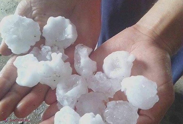 FOTO // Ploi cu GRINDINĂ cât oul de prepeliță în R. Moldova: Pagube însemnate provocate în centrul și nordul republicii