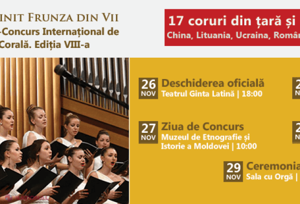 Circa 17 coruri vor participa la un festival INTERNAȚIONAL coral inedit 