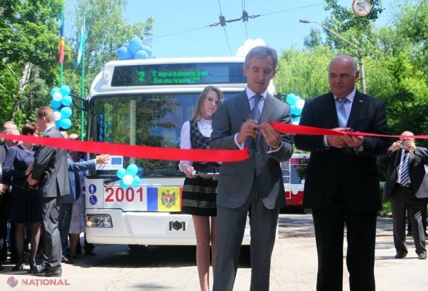 Bălțiul are troleibuze noi, cumpărate cu bani europeni