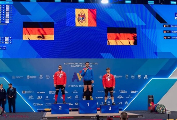 Halterofilul Marin Robu a cucerit trei MEDALII pentru R. Moldova la Campionatul European de Haltere. Atletul nostru s-a descătușat, după ce anul trecut a fost ,,furat
