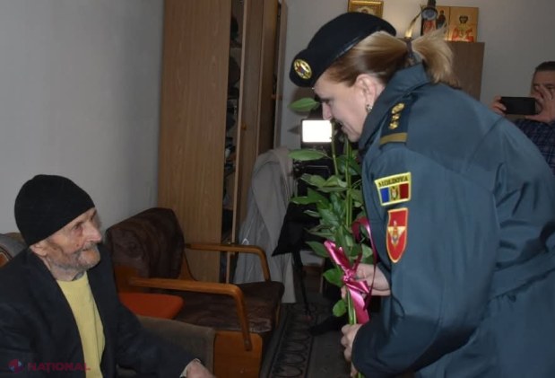 Cel mai vârstnic veteran din R. Moldova a împlinit 106 ani: Felicitat de reprezentanții Armatei Naționale