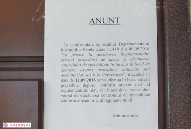 Uniunea Avocaților, REVOLTATĂ de noul regulament privind accesul în penitenciarul unde sunt deținuți Filat și Platon