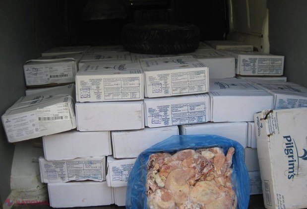 Peste o tonă de carne de pui, adusă ilegal din Transnistria
