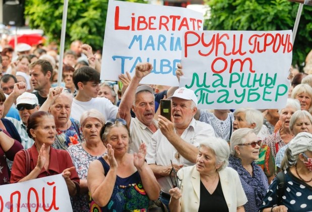 Un nou protest în fața Procuraturii Generale. Cei prezenți au cerut ELIBERAREA deputatului Partidului „ȘOR”, Marina Tauber