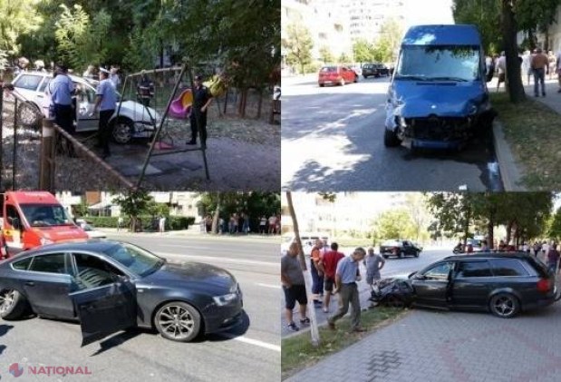 FOTO Accident cu PATRU maşini şi OPT răniţi în România. Au fost implicate și două mașini din R. Moldova