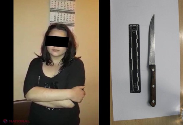 FOTO // Se certau în centrul Chișinăului, când o tânără a ÎNJUNGHIAT un bărbat: Ce le-a spus fata cu cuțitul în mână polițiștilor