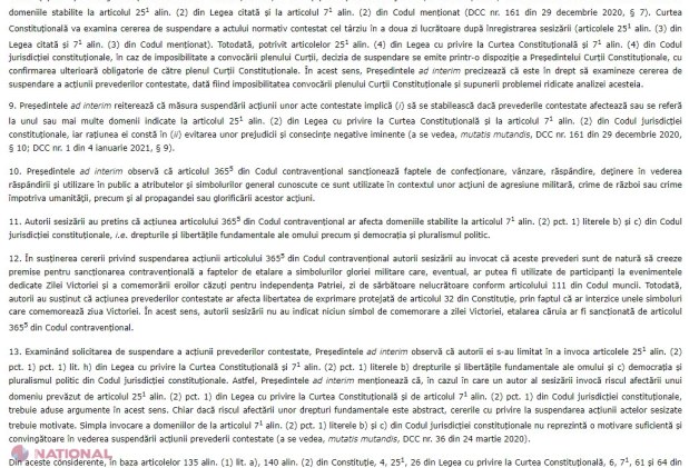 DOC // Curtea Constituțională a RESPINS cererea socialiștilor de suspenda legea care interzice folosirea simbolurilor războiului rus împotriva Ucrainei