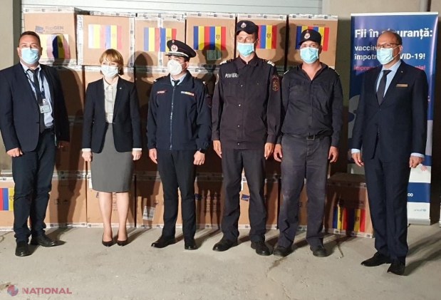 FOTO // Un nou gest de GENEROZITATE din partea României, pentru cetățenii R. Moldova. La Chișinău a ajuns donația de 100 000 de teste rapide antigen COVID-19