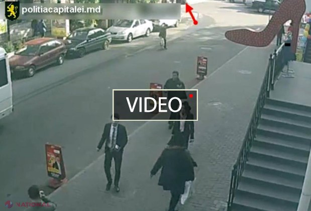 VIDEO // Momentul în care un microbuz de rută TAMPONEAZĂ o persoană în centrul Chișinăului