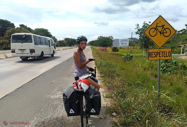 AVENTURĂ // Tânăra originară din R. Moldova care a străbătut ȘAPTE state dintre cele două Americi pe BICICLETĂ și a cheltuit câte cinci dolari pe zi