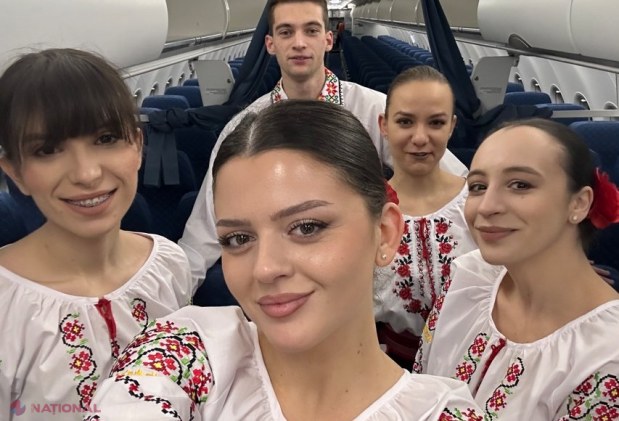 FOTO // HiSky celebrează Ziua UNIRII în zbor, cu echipaje în costume tradiționale și vin servit pasagerilor