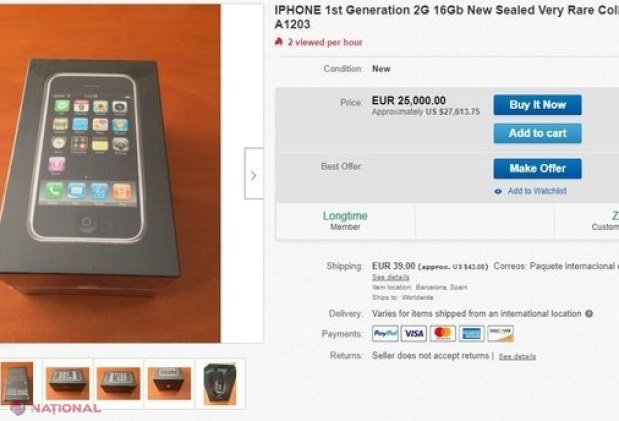 Cât costă acum primul iPhone din 2007? Poate să ajungă la un preţ mai mare decât o maşină nouă