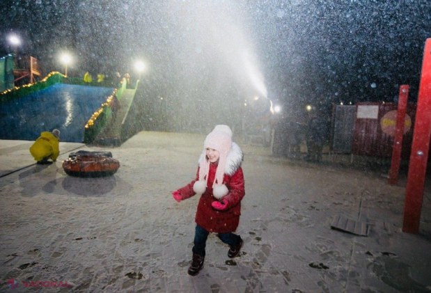 FOTO, VIDEO // Ilan Șor le-a făcut cadou orheienilor. „Orheiland” e singurul loc din R. Moldova unde NINGE