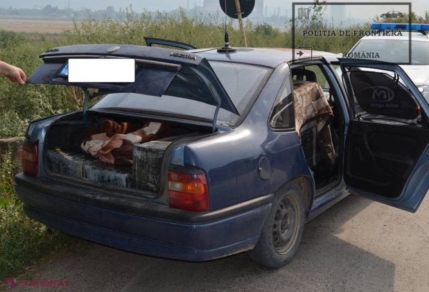 CONTRABANDĂ cu țigări! Șoferul a SĂRIT din mers din mașină pentru a scăpa de polițiști