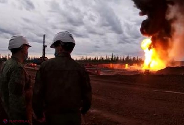 FOTO // Cu RUȘII nu te pui! Soluția TERIBILĂ la care au recurs pentru a stinge un incendiu izbucnit la o mega-sondă petrolieră